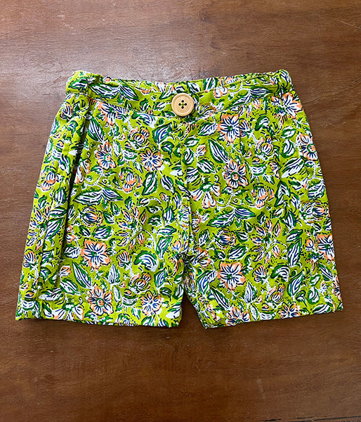 Lime Bloom shorts