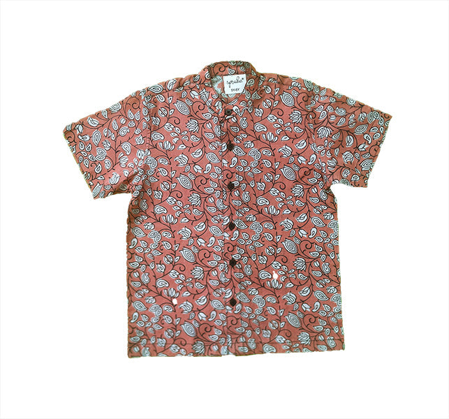 Peach print shirt