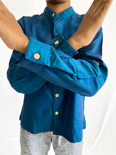 Teal Khadi Shirt